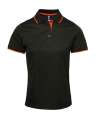 PR619 Premier Ladies Contrast Coolchecker® Piqué Polo Shirt Black / Orange colour image